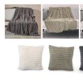 Plaid/blanket & cushion Chartreux Summerproducts, yellow duster, matress protector, Bathcarpets, Shower curtains, Linen, polar blanket, toilet carpet